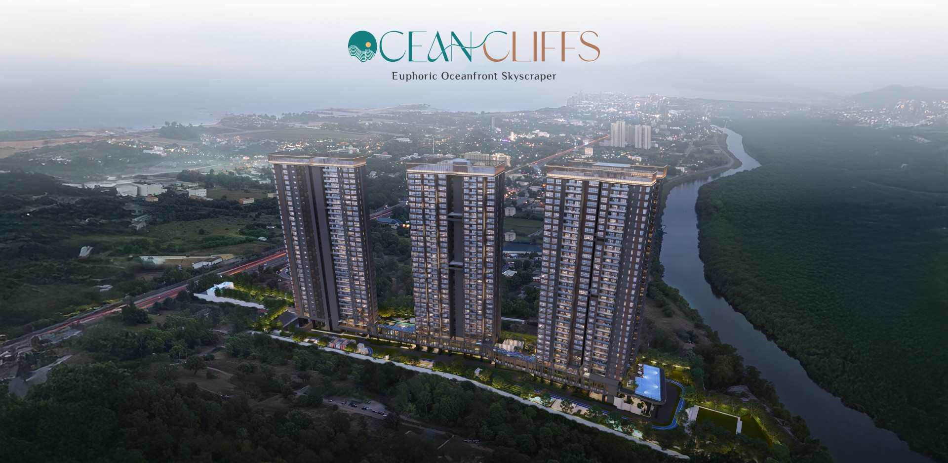 Ocean Cliffs Desktop Banner